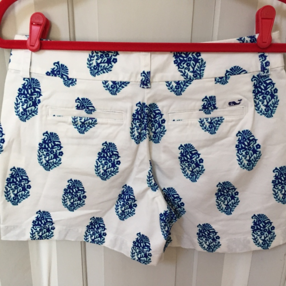 Vineyard Vines White & Blue Shell Fleur Shorts~ "Ocean Reef" NWT - Picture 7 of 11